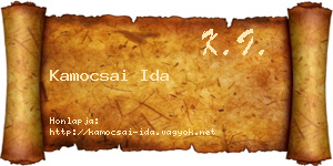 Kamocsai Ida névjegykártya